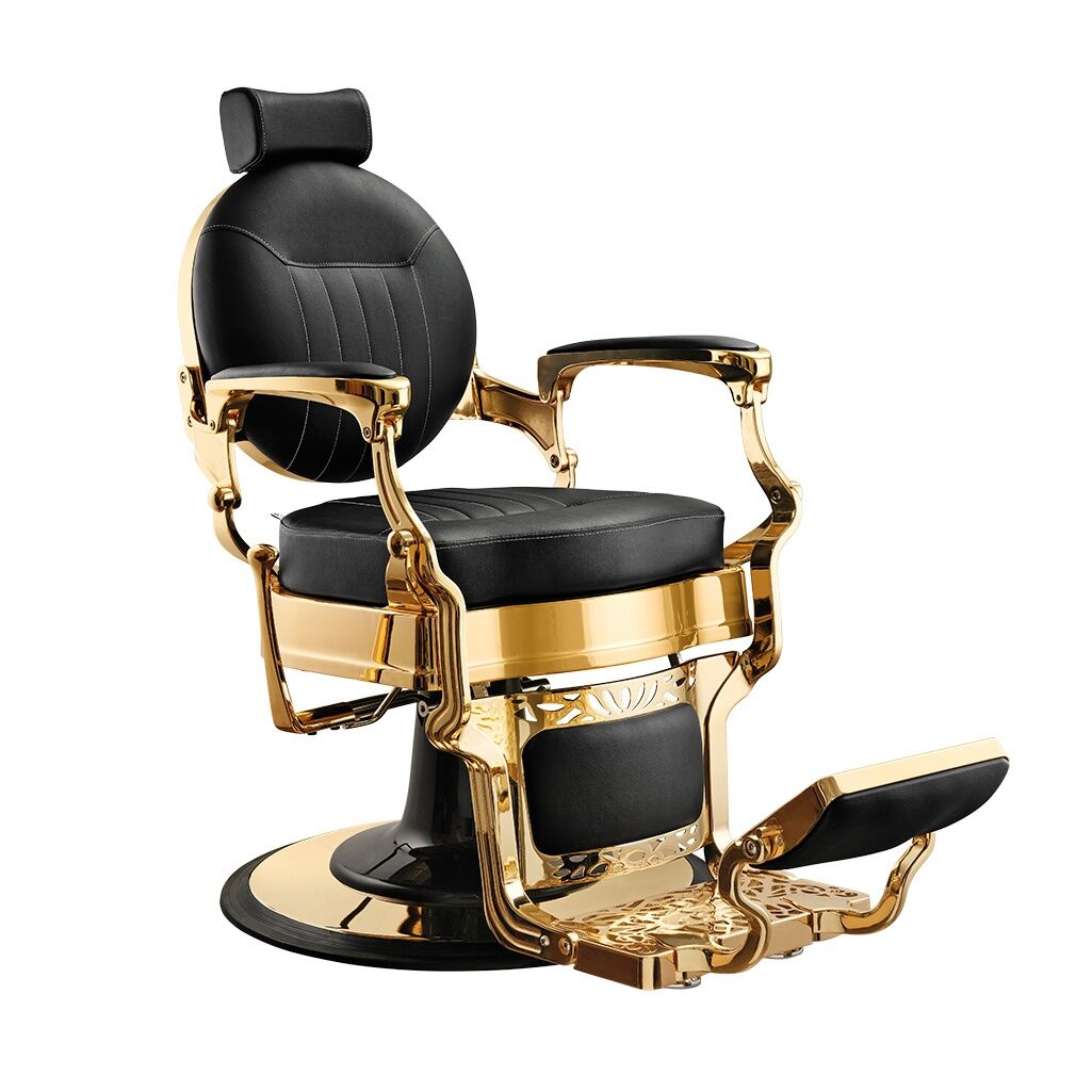 Барбер кресло CAESAR Gold Black