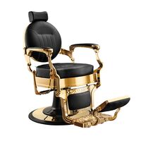 Барбер кресло CAESAR Gold Black