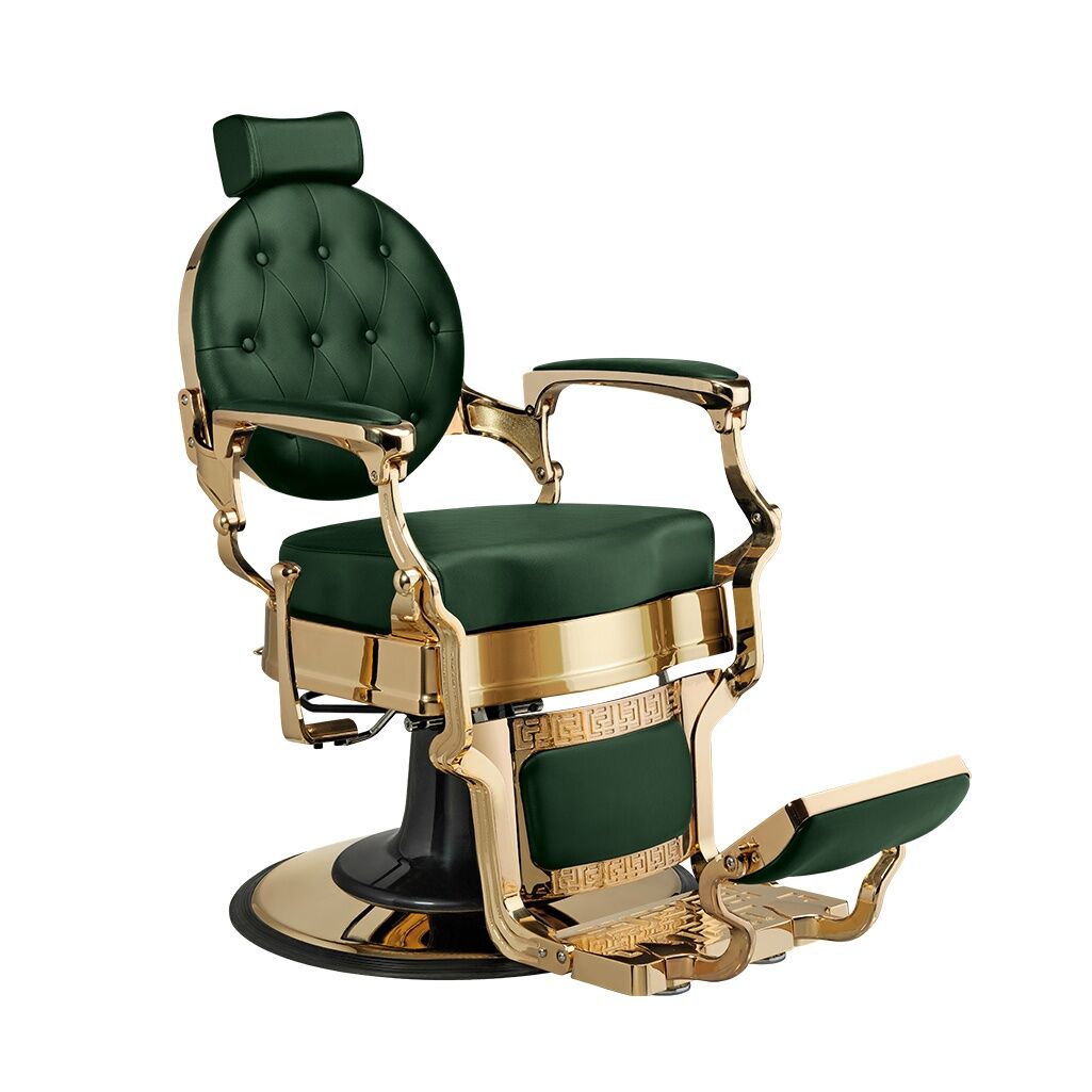 Барбер кресло BUZZ Gold Green