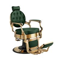 Барбер кресло BUZZ Gold Green